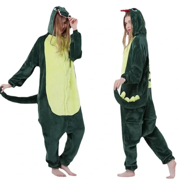 Fabulous Green 3D Dinosaur Adult Costume for Halloween with a beautiful tail🔥🔥🔥 - Picture 2 of 13